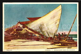 Recife Fishing Boat Brasil Ca1930  - Hermosa Tarjeta Postal Fotografica W5_1405 - Recife