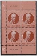 Estonia 2008 . Otto Strandman. Block Of 4 . Michel # 616 - Estonia