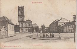 DAV : Vosges :  ETIVAL : Place D El'  église   1917 - Etival Clairefontaine