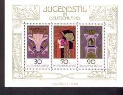 Bund Block 14 Jugendstil 5 Stück / Items Postfrisch MNH ** - 1959-1980