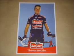 CYCLISME CARTE POSTALE EQUIPE BONJOUR 2001 Thomas VOECKLER - Cycling