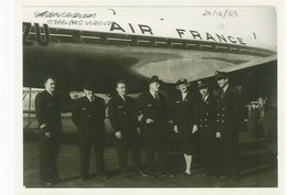 AIR FRANCE Hassi Messaoud 23 Et 24/12/59 Nuit Des Pétroliers + Fernand Reynaud 2 Photos - Aviación