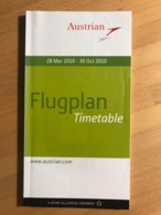 Austrian 28 Mar 2010 - 30 Oct 2010 Flugplan Timetable - Orari