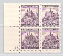 MiNr. 27 4rer Block ER Xx Deutschland Böhmen & Mähren - Unused Stamps