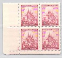 MiNr. 28 4rer Block ER Xx Deutschland Böhmen & Mähren - Unused Stamps