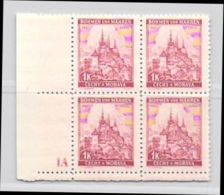 MiNr. 28 4rer Block ER Xx Deutschland Böhmen & Mähren - Unused Stamps