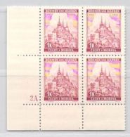 MiNr. 28 4rer Block ER Xx Deutschland Böhmen & Mähren - Unused Stamps