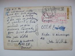 BRAZIL SAO PAULO POSTAL METER TO  RUSSIA USSR  OLD POSTCARD  , 0 - Otros & Sin Clasificación