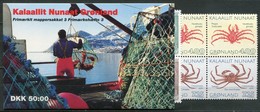 Grönland Mi# MH 3 Postfrisch MNH - Queen Margrethe + Fauna Crabbs - Postzegelboekjes
