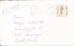 Portugal Cover Sent To Iceland 27-2-1997 Single Franked - Storia Postale