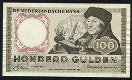 :Netherlands  -  100 Gulden 2-2-1953 "Erasmus" NO : 5 RX 069880 - 100 Gulden