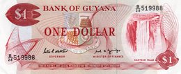 GUYANA 1 DOLLAR 1989  P-21f  UNC - Guyana