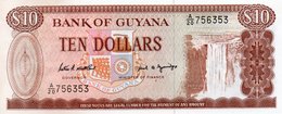 GUYANA 10 DOLLARS 1989  P-23d  UNC - Guyana