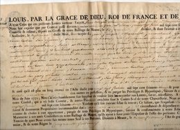 VP16.995 - Cachet Généralité De PARIS - Superbe Acte De 1773 ( 42 X 28 ) Concernant Une Maison Située à MEAUX - Algemene Zegels
