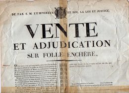 VP16.996  - Empire - MEAUX 1814 - Affiche 30 X 42 Concernant La Vente D'une Maison Située à CROUY SUR OURCQ - Posters