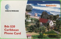 BARBADES  -  Phonecard  - Cable § Wireless -  Bathsheba  -  Bds $ 20 - Barbados