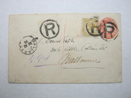 1896 , Einschreiben  Nach Melbourne - Storia Postale