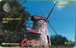 BARBADES  -  Prepaid  - Cable § Wireless -  Morgan Lewis Mill  -  B $ 40 - Barbados (Barbuda)