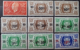 R2740/265 - 1944/1945 - WALLIS Et FUTUNA - SERIE COMPLETE - N°147 à 155 NEUFS* - Unused Stamps