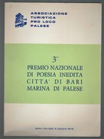 3° PREMIO NAZIONALE DI POESIA INEDITA CITTÀ DI BARI MARINA DI PALESE - Maatschappij, Politiek, Economie