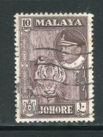 JOHORE- Y&T N°137- Oblitéré (tigres) - Johore