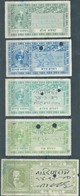 INDIA INDE Princely States Court Fee JODHPUR GOVERMENT,5 Different Values Of Revenues Stamps Used - Cochin