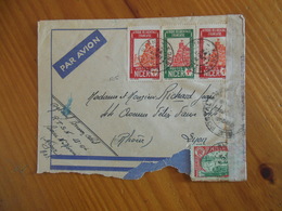 PAR AVION AVEC CENSURE DE BIRNI N'KONNI NIGER POUR AVEC ARRIVEE LYON 1941 UTILISEZ LA POSTE AERIENNE ET TRANSIT NIAMEY - Covers & Documents