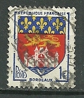 FRANCE Oblitéré 1183 Armoiries De Ville Bordeaux Armoirie Blason - Usati
