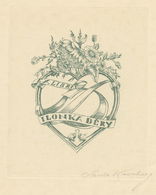 Ex Libris Ilonka Déry - Sascha Kronburg (1903-1985) Gesigneerde Ets - Ex-libris