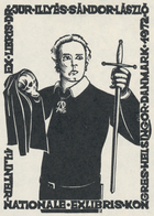 Ex Libris Dr Jur Illyes Sandor Laszlo - Arpád Daniel Nagy (1922-1985) - Exlibris