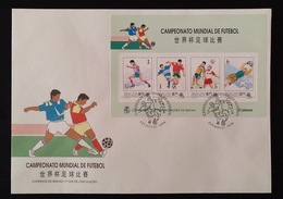 MAC1320-Macau FDCB With Block Of 4 Stamps - Football World Cup - Macau - 1994 - FDC