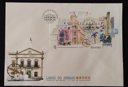 MAC1322-Macau FDCB With Block Of 1 Stamp - Senate Square - Macau - 1995 - FDC