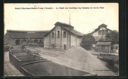 CPA Saint-Mariens-Saint-Yzan, Le Depot Des Machines Des Chemins De Fer De L`Etat - Non Classés