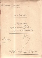 77 VILLENOY - 1862 - Requête De M. Et Mme BLANC Au Profit De M. CHEVREMONT - (Meaux, Provins, MASSOUL, Boissy-le-Châtel) - Villenoy