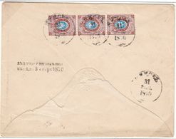 Russia Belarus Triple Rate Cover Minsk To Mozir Domanovichi 1870 30 Kop Rate With 3*10 Kop, Nobility Arms Embossed (v21) - Briefe U. Dokumente