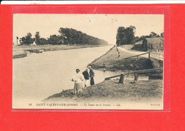 80 SAINT VALERY Cpa Animée Le Canal De La Somme   24  LL - Saint Valery Sur Somme