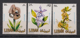 Liban - 1984 - N°Yv. 295 à 297 - Fleurs / Flowers - Neuf Luxe ** / MNH / Postfrisch - Líbano