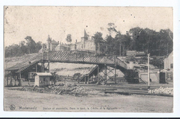 Morlanwelz Mariemont Station Et Passerelle La Crêche Et La Maternité Ed Nels Oblitérée Morlanwelz 1910 - Morlanwelz