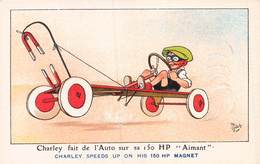 20-3841 : CARTE ILLUSTREE PAR MICH. CHARLEY FAIT DE L'AUTO SUR SA 150 HP AIMANT - Mich