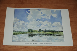 3362-           CANADA, ALBERTA, EDMONTON, DEAN TATUM REEVES / CLOUDS AND WATER - 1988, WATERCOLOR - Edmonton