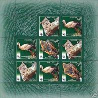 Russia 2007 Fauna Endangered Animals Stork Birds Mammals Leopard WWF W.W.F Sheetlet Stamps MNH Michel 1434-1436 - Collections, Lots & Series