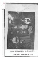 42  -  CARTE  PHOTO  - Famille  DESFLACHES  " La  Croupillière "   à  SAINT  JUST  SUR  LOIRE  En  1910 - Saint Just Saint Rambert