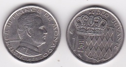 MONACO. 1 FRANC 1968 RAINIER III - 1960-2001 Francos Nuevos