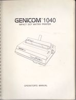 (AD389) Original Bedienungsanleitung GENICOM 1040 Impact Dot Matrix Printer - Shop-Manuals