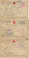 1917 - BRJANSK  ,ROTES KREUZ,  Kriegsgefangene Post, 3 Stk. - Covers & Documents