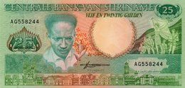 SURINAME 25 GULDEN 1988 P-132b  UNC - Suriname