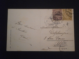 LUXEMBOURG LUXEMBURG TIMBRE STAMP ENVELOPPE LETTRE LETTER COVER PLI ENV CARTE POSTALE CP LILLE NORD - Franking Machines (EMA)