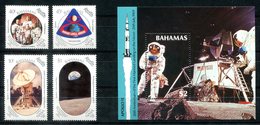 5832 - BAHAMAS - Mi. 701-704 + Block 57 **  (Apollo 11 / Apollo 8) - Nordamerika