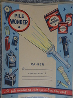 Ancien Protège Cahier PILE WONDER 2 - Electricité & Gaz