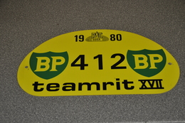 Rally Plaat-rallye Plaque Plastic: Teamrit 1980 RAC-oost BP - Placas De Rally